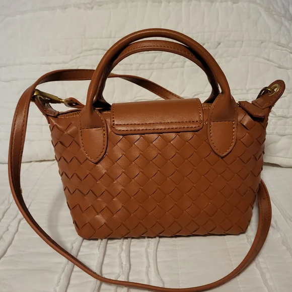 Expressions Tan Woven Mini Bag - Picture 2 of 5